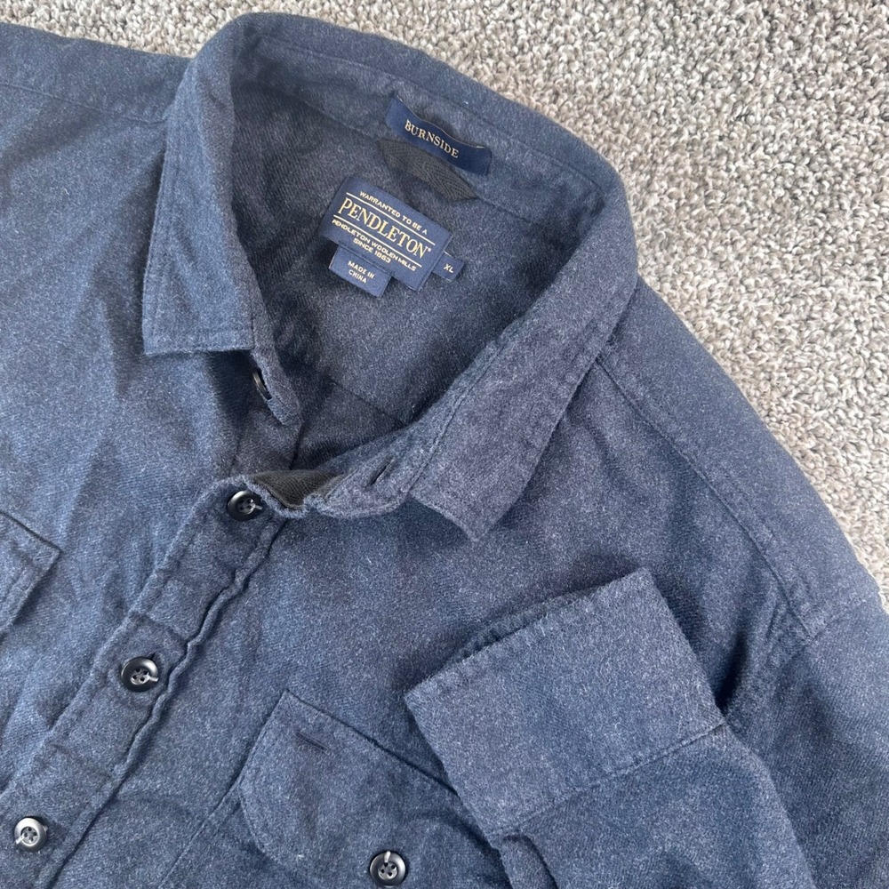 Pendleton Burnside Flannel Shirt Mens XL Cotton Long Sleeve Solid Casual outdoor